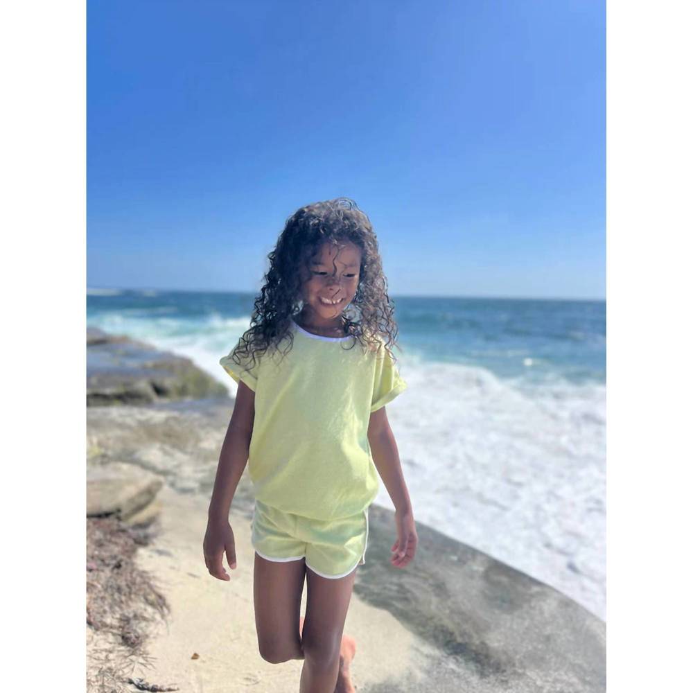 NEW VIGNETTE girl's stacey tee & shorts in green